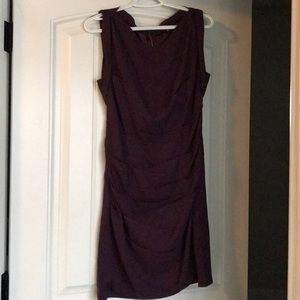 Express Plum Ruched Sheath Dress size 8